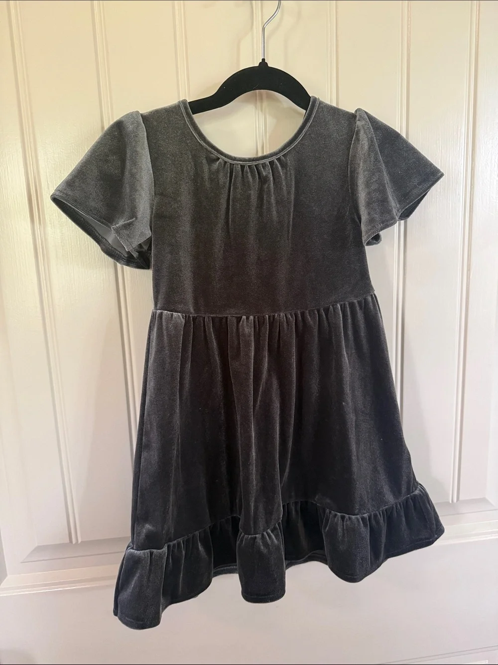 Dark Grey Velvet Dress